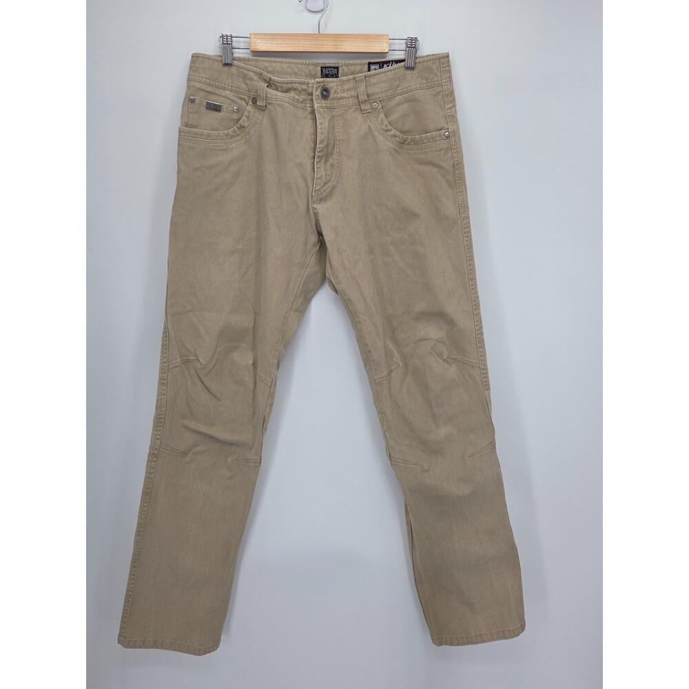 Kuhl Sykeout Kord Pants Mens 34x34 Desert Khaki Hiking Stretch